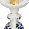 Kandelaar Clara wit / goud D 9 H 12 cm