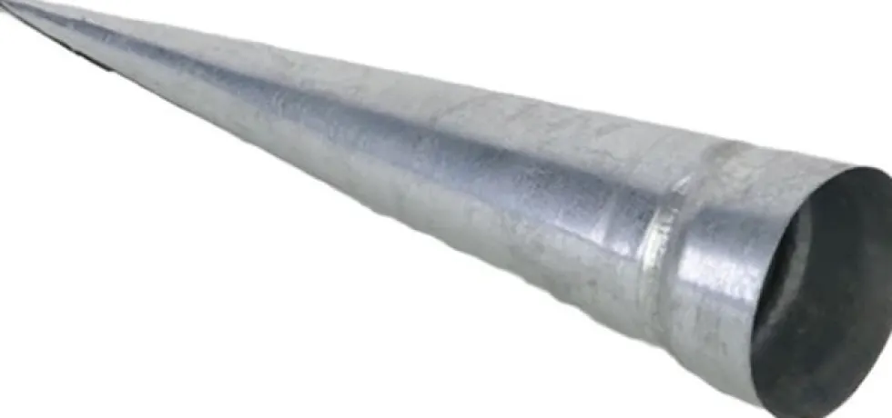 Kandelaar punt zink D 4 H 20 cm