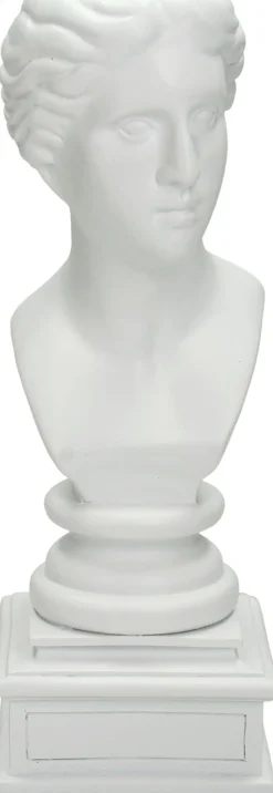 Kandelaar Roman wit 8,5 x 7,5 x 21,5 cm