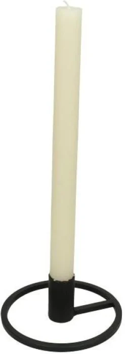 Kandelaar zwart D 11,5 H 4,5 cm