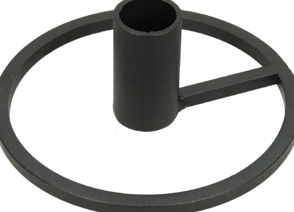 Kandelaar zwart D 11,5 H 4,5 cm