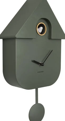 Karlsson wandklok Modern Cuckoo groen 41 x 21,5 x 8,5 cm