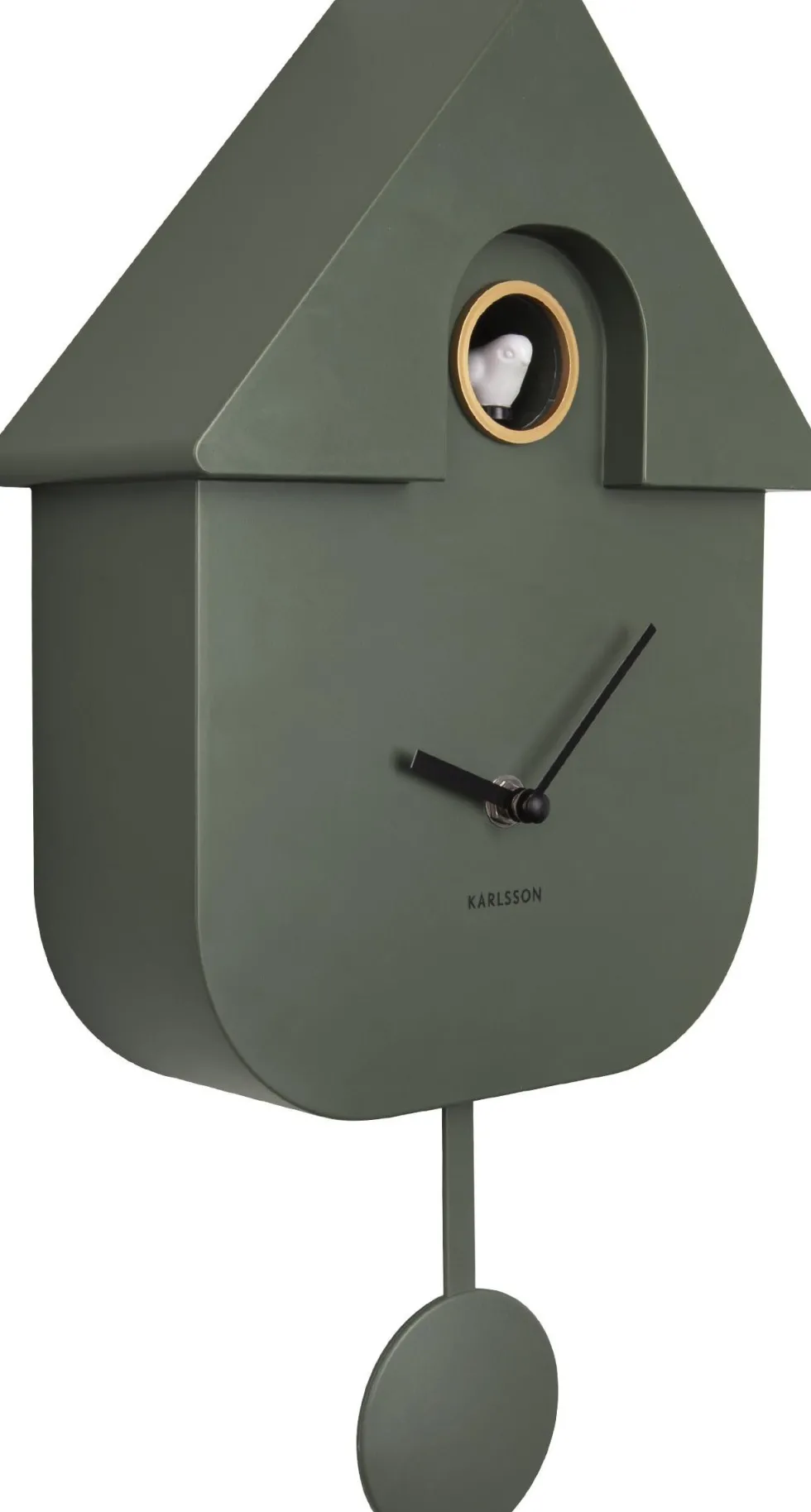 Karlsson wandklok Modern Cuckoo groen 41 x 21,5 x 8,5 cm