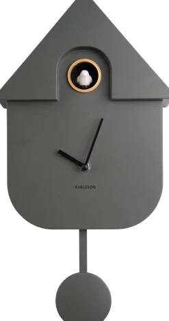 Karlsson wandklok Modern Cuckoo groen 41 x 21,5 x 8,5 cm