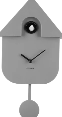 Karlsson wandklok Modern Cuckoo grijs 41 x 21,5 x 8,5 cm