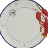 Kitchen Goods & More bord Kreeft wit / rood / blauw D 16 H 2 cm