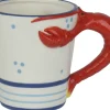 Kitchen Goods & More mok Kreef wit / blauw / rood 250 ml