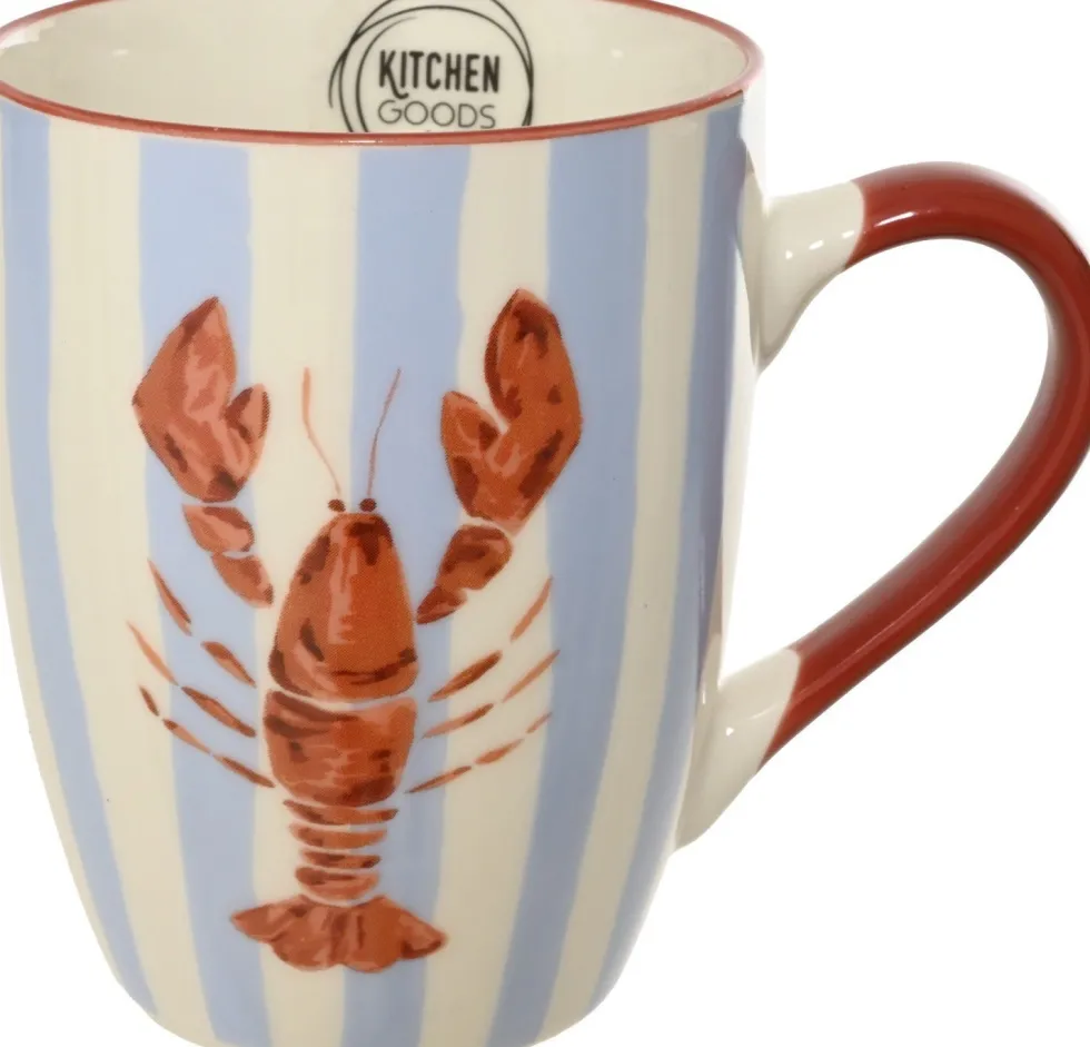Kitchen Goods & More mok wit / blauw / rood 250 ml