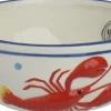 Kitchen Goods & More schaal Kreeft wit / blauw / rood D 15 H 6 cm