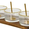 Kitchen Goods & More tapasschaaltjes transparant / naturel 29 x 10 x 5,6 cm