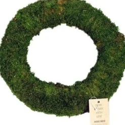 Krans mos Dieder groen D 50 H 5 cm