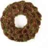 Krans mos met dennenappels Rema naturel D 40 H 5 cm