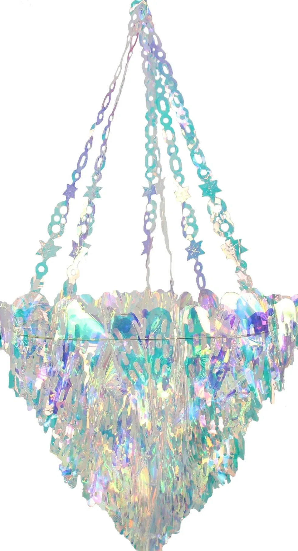 Kroonluchter Icicle transparant D 60 H 110 cm