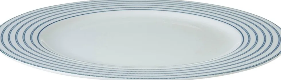 Laura Ashley bord Candy Stripe blauw D 26 H 1,9 cm