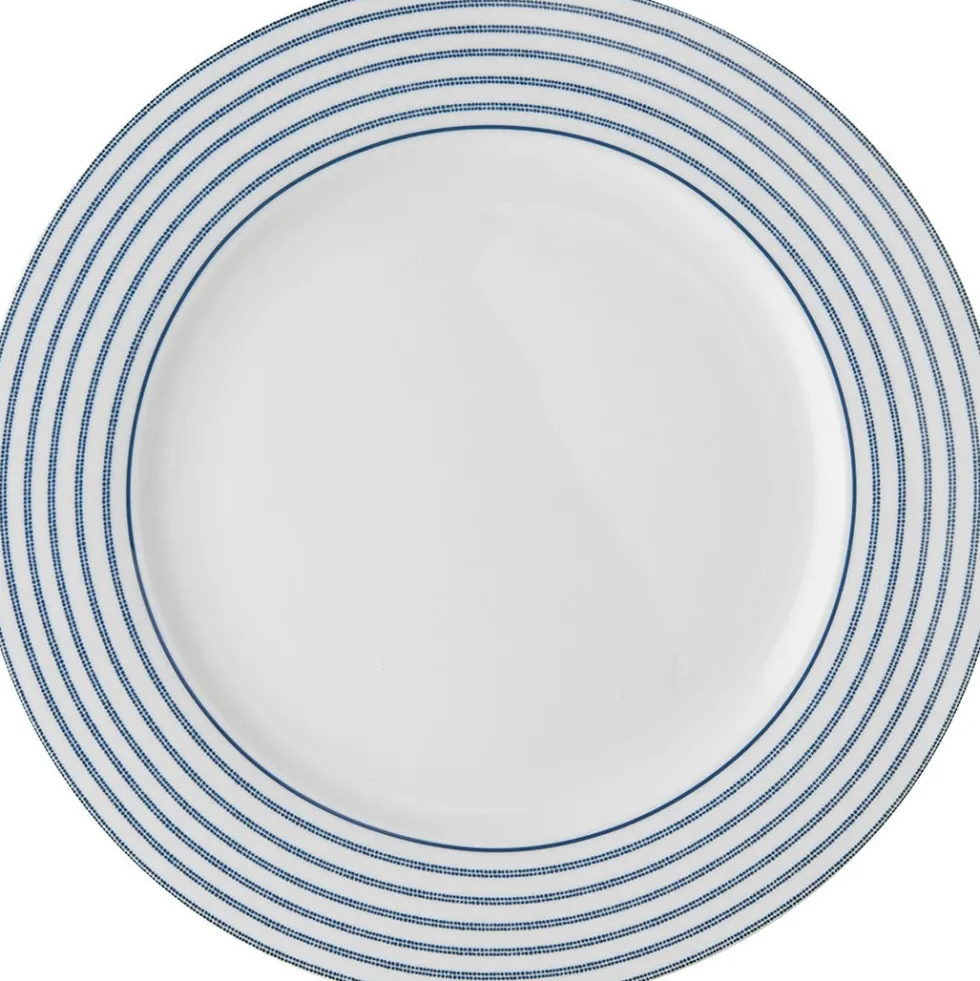 Laura Ashley bord Candy Stripe blauw D 26 H 1,9 cm