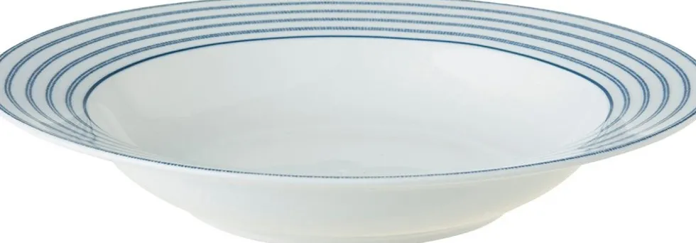 Laura Ashley dinerbord Candy Stripe blauw D 22 H 4 cm