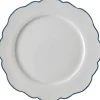 Laura Ashley dinerbord met geschulpte rand wit D 24,5 H 1,9 cm