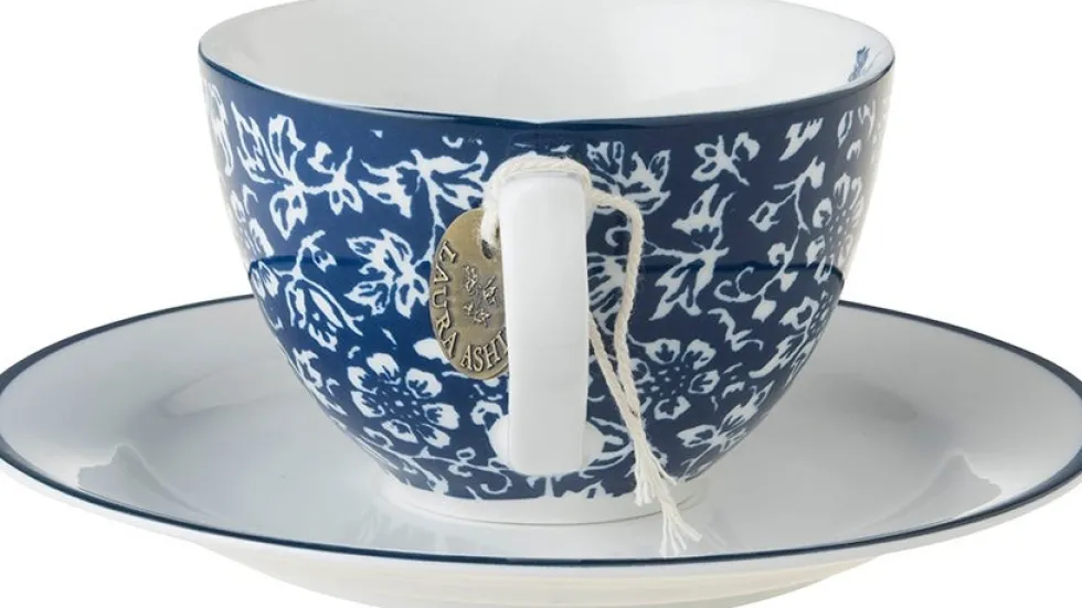 Laura Ashley kop en schotel Alyssa blauw 0,26 L