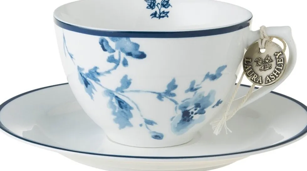 Laura Ashley kop en schotel China Rose blauw 0,26 L