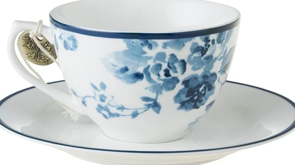 Laura Ashley kop en schotel China Rose blauw 0,26 L