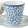 Laura Ashley kop en schotel Floris blauw 0,9 L