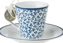 Laura Ashley kop en schotel Floris blauw 0,9 L