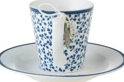 Laura Ashley kop en schotel Floris blauw 0,9 L