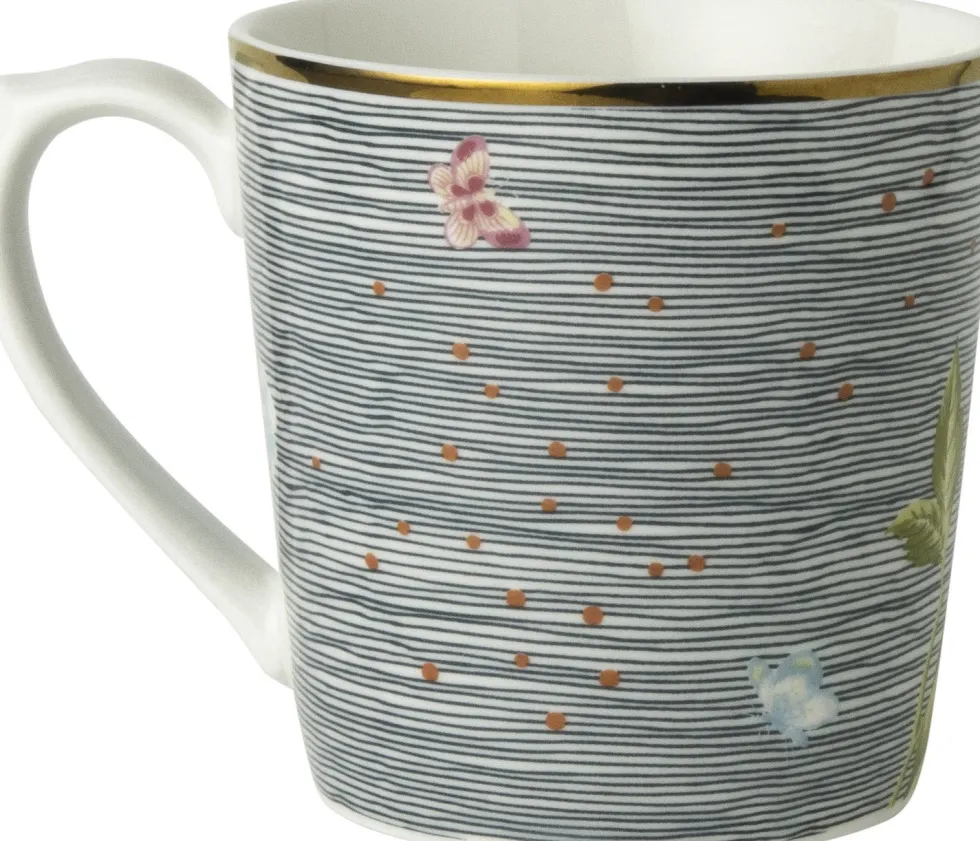 Laura Ashley mok Midnight Pinstripe blauw 0,35 L
