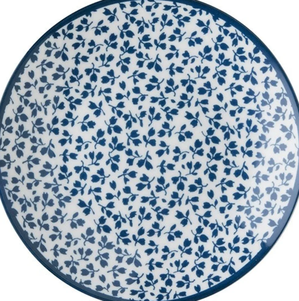 Laura Ashley petit four bord Floris blauw D 12 H 1,7 cm
