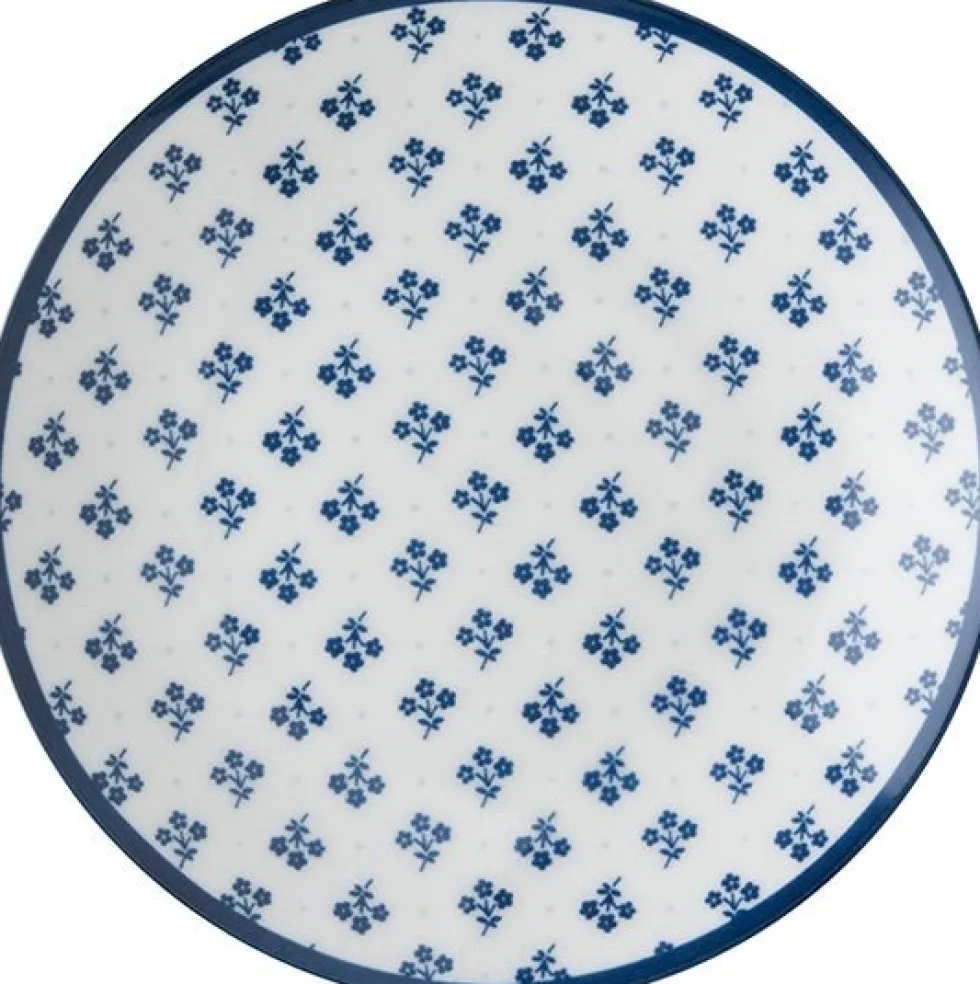 Laura Ashley petit four bord Fleur blauw D 12 H 1,7 cm