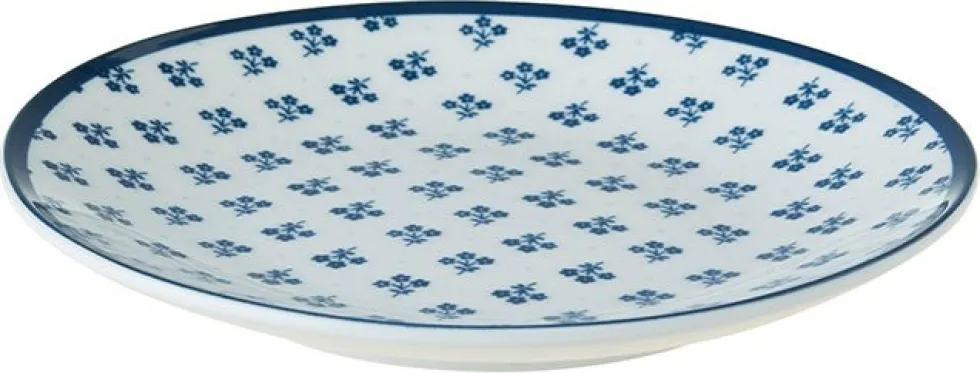Laura Ashley petit four bord Fleur blauw D 12 H 1,7 cm