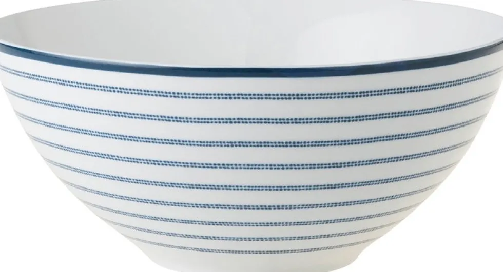 Laura Ashley schaal Candy Stripe blauw D 16 H 8 cm