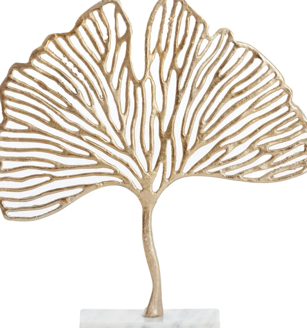 Light & Living beeld op voet Leaf goud 36 x 6 x 39 cm