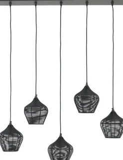 Light & Living hanglamp Alvaro zwart 100 x 20 x 122 cm