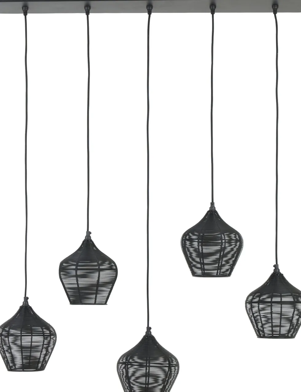 Light & Living hanglamp Alvaro zwart 100 x 20 x 122 cm