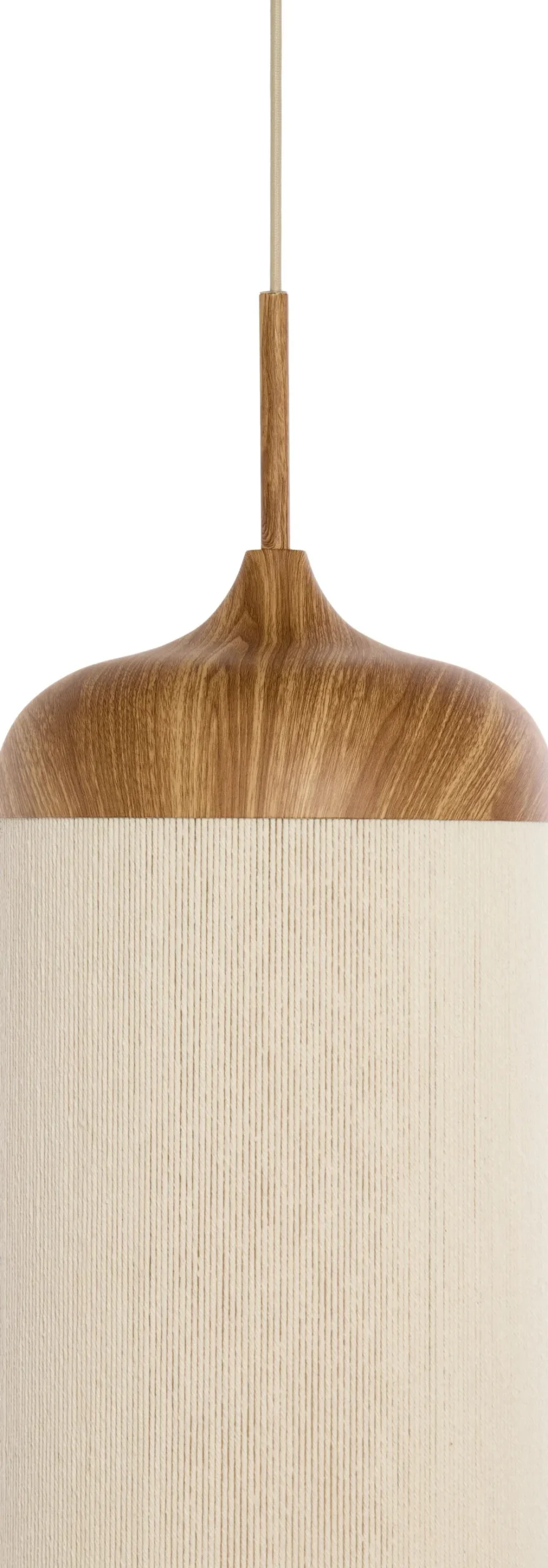 Light & Living hanglamp Dania naturel / wit D 22 H 42 cm