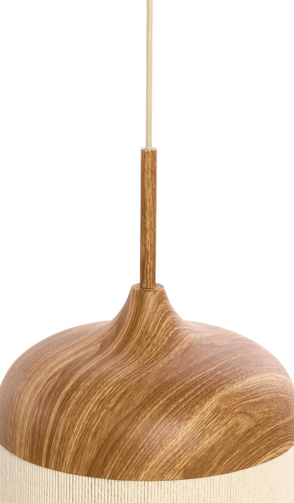 Light & Living hanglamp Dania naturel / wit D 22 H 42 cm