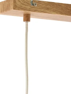 Light & Living hanglamp Dania wit / naturel 90 x 22 x 32 cm