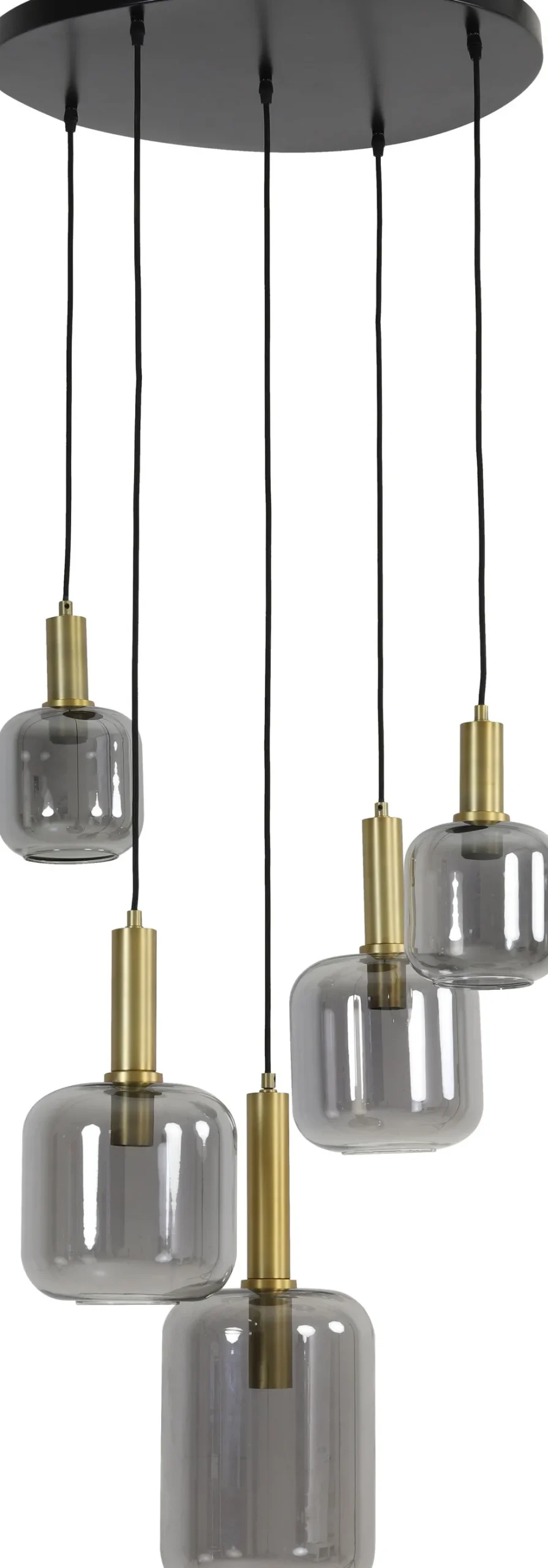 Light & Living hanglamp Lekar grijs / goud 66 x 66 x 80 cm