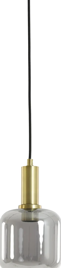 Light & Living hanglamp Lekar grijs / goud D 21 H 37 cm