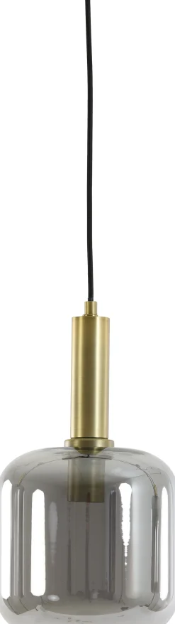 Light & Living hanglamp Lekar grijs / goud D 16 H 26 cm