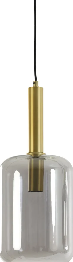 Light & Living hanglamp Lekar grijs / goud D 22 H 52 cm