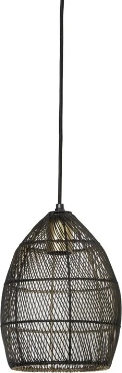 Light & Living hanglamp Meya zwart D 20 H 25 cm