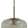 Light & Living hanglamp Misty beige / transparant D 30 H 37