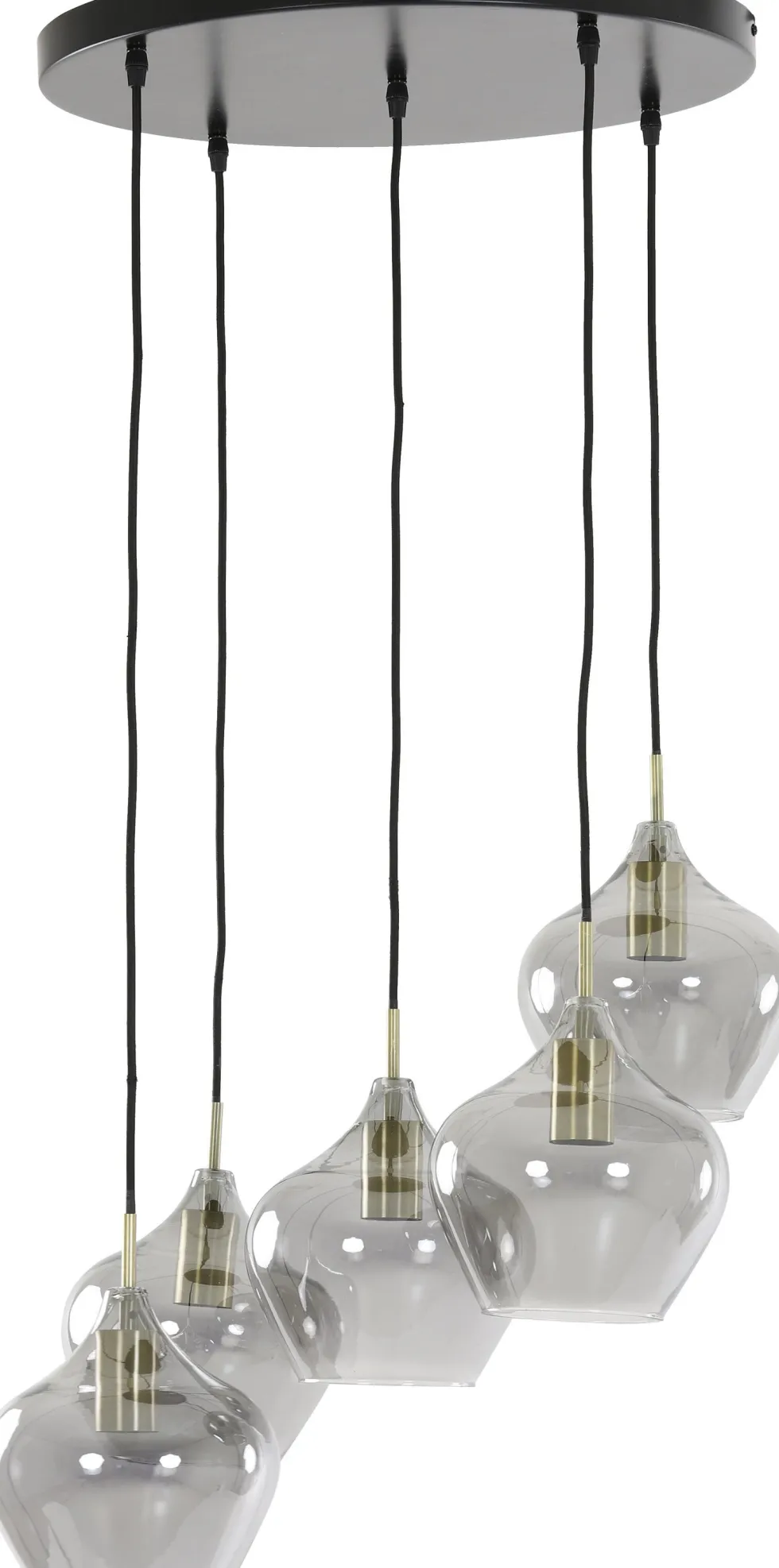 Light & Living hanglamp Rakel grijs / goud 61 x 61 x 66 cm