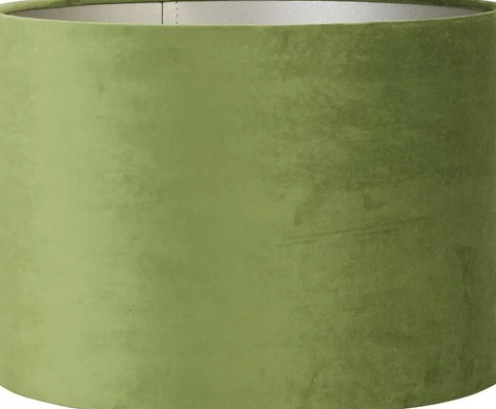 Light & Living lampenkap Velours groen D 25 H 18 cm