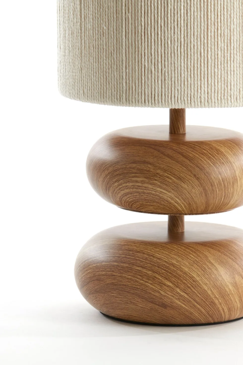 Light & Living tafellamp Danialo wit / naturel D 22 H 51 cm