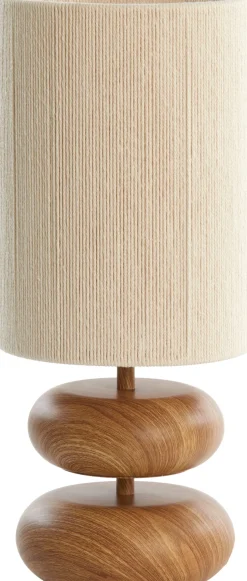 Light & Living tafellamp Danialo wit / naturel D 22 H 51 cm