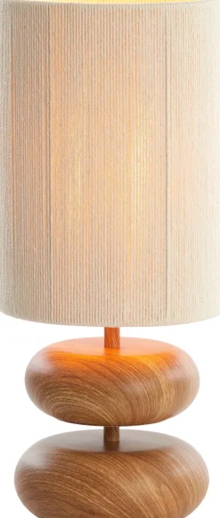 Light & Living tafellamp Danialo wit / naturel D 22 H 51 cm