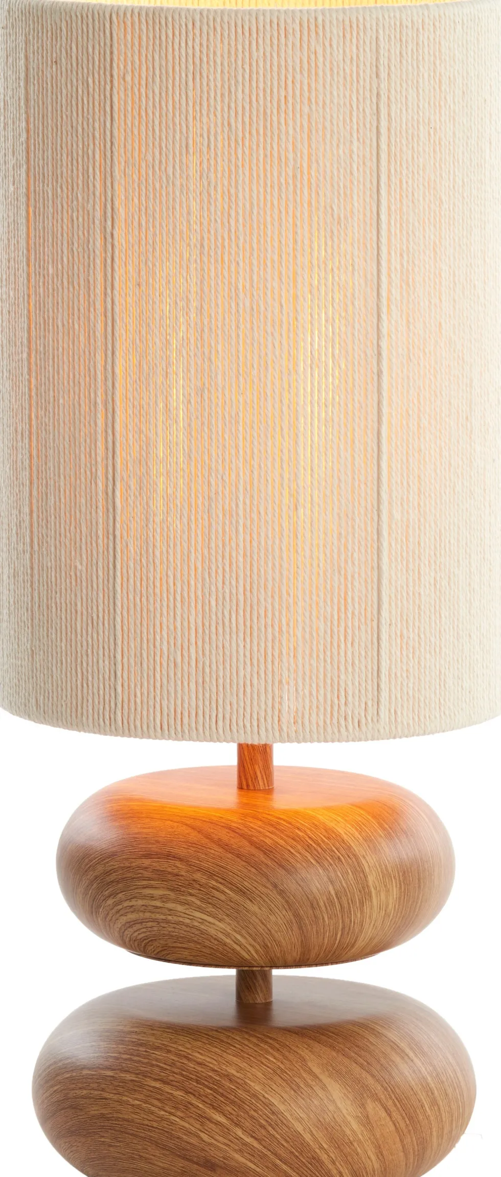 Light & Living tafellamp Danialo wit / naturel D 22 H 51 cm